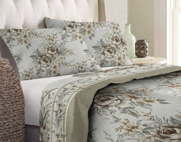 Set lenzuola in Flanella con Trattamento Antipilling - Rose Beige